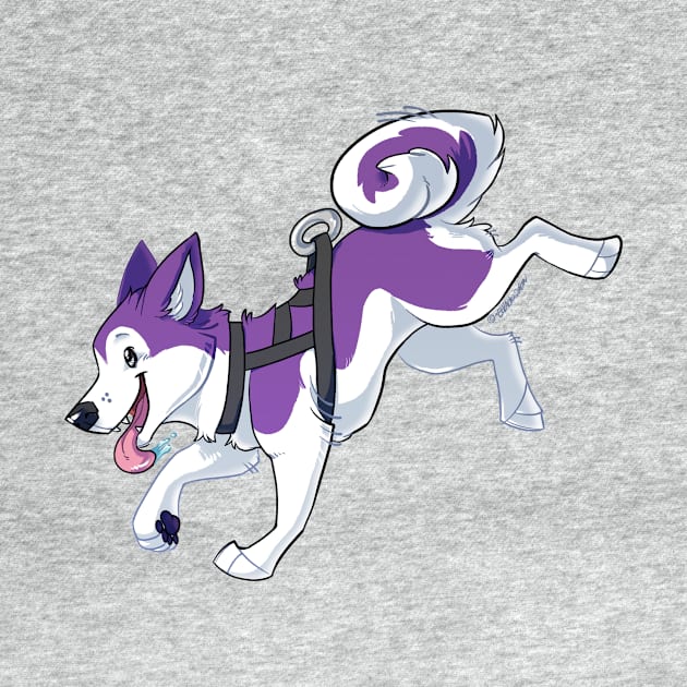 Purple Husky Running by Eevachu